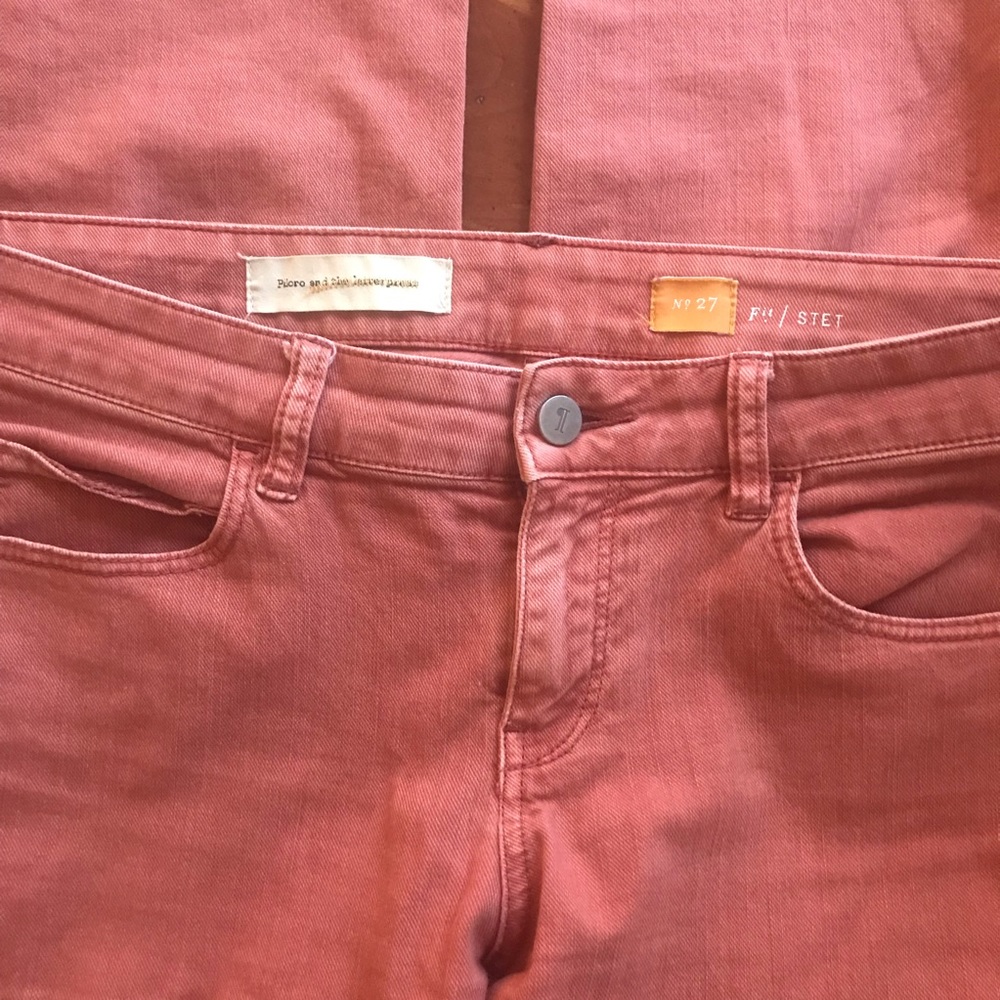 Anthropologie Soft Red Jeans